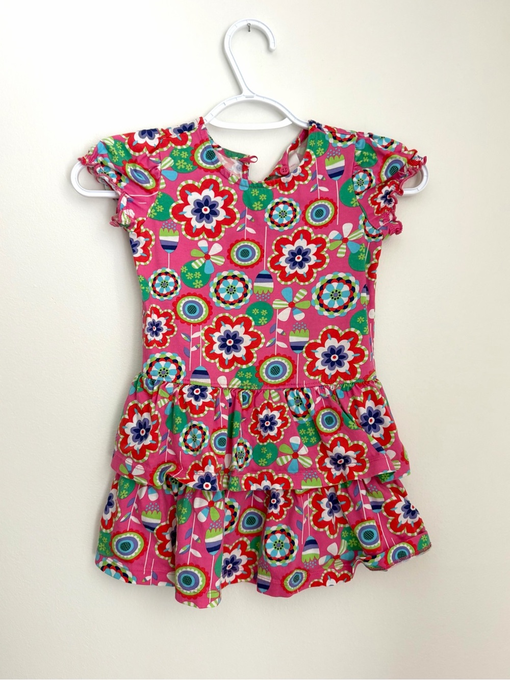 Hanna Andersson Flowers and Flounces Dress Size 100 (Girls 4)